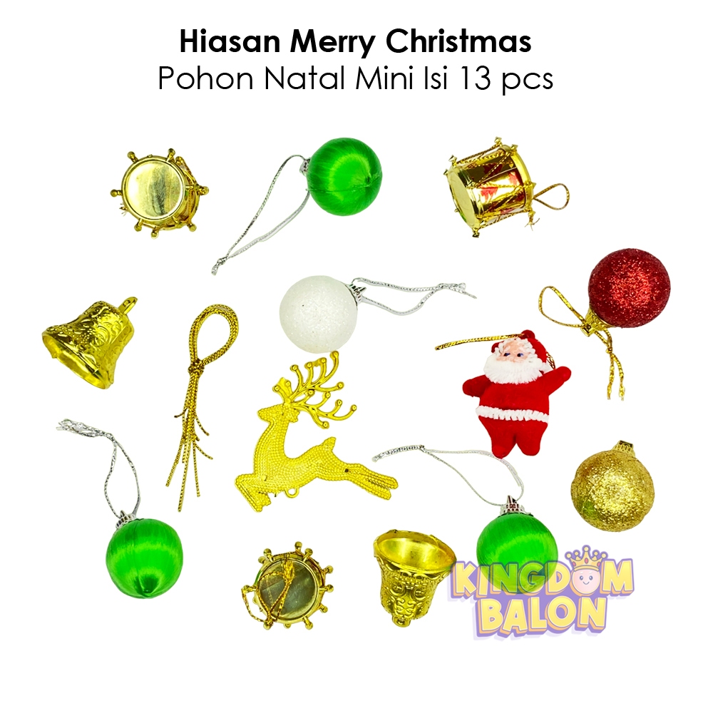 Set Hiasan Natal Isi 13 Pcs / Hiasan Natal Gantung