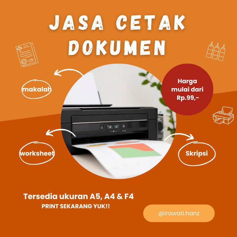 

JASA PRINT CETAK DOKUMEN HVS A5, A4, F4