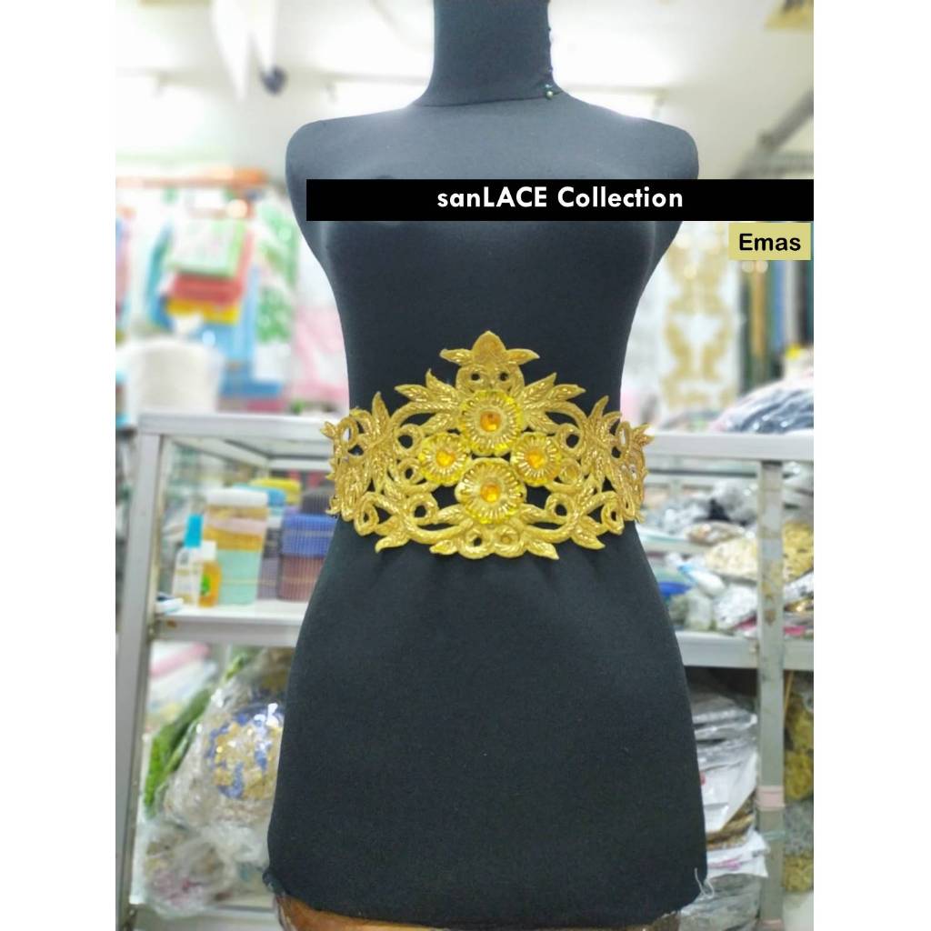 Bordir Aplikasi Mahkota Full Payet / Aplikasi OBI