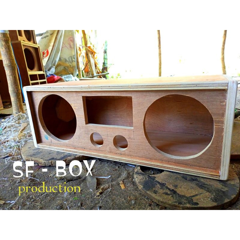 audio mobil box subwofer 8 in & 6 in dobel basd glerr miniatur