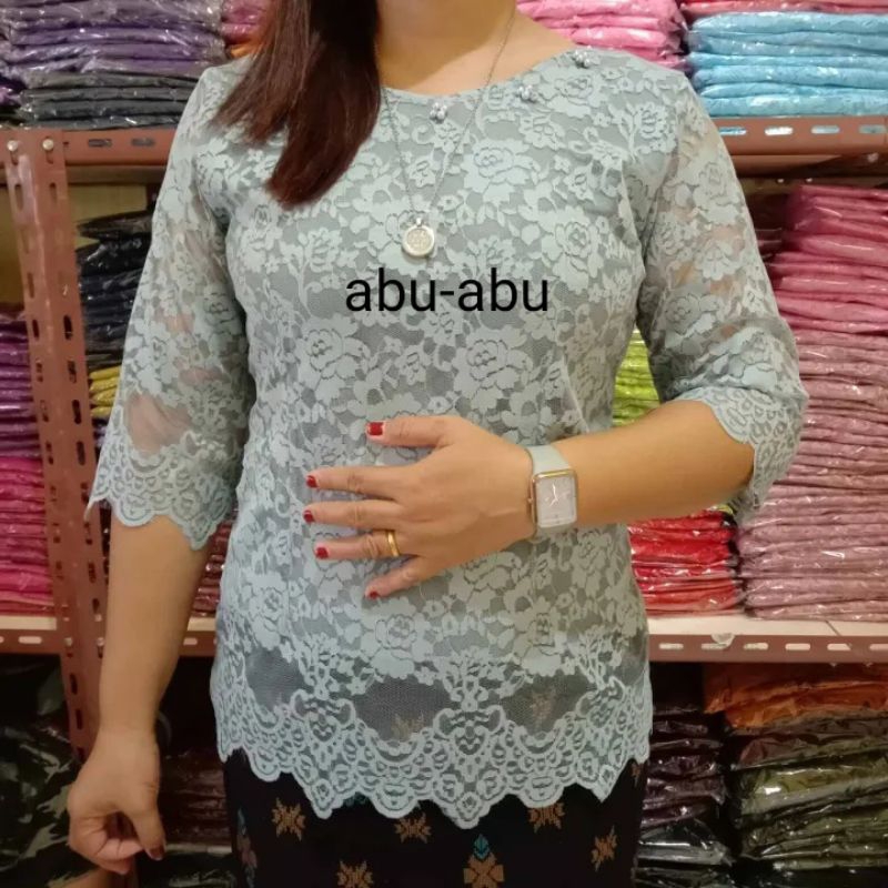 BLUS BROKAT SEMI Perancis BAJU KEKINIAN MIX BROKAT/BLUS WANITA ATASAN BAJU ATASAN/BLUS ATASAN WANITA
