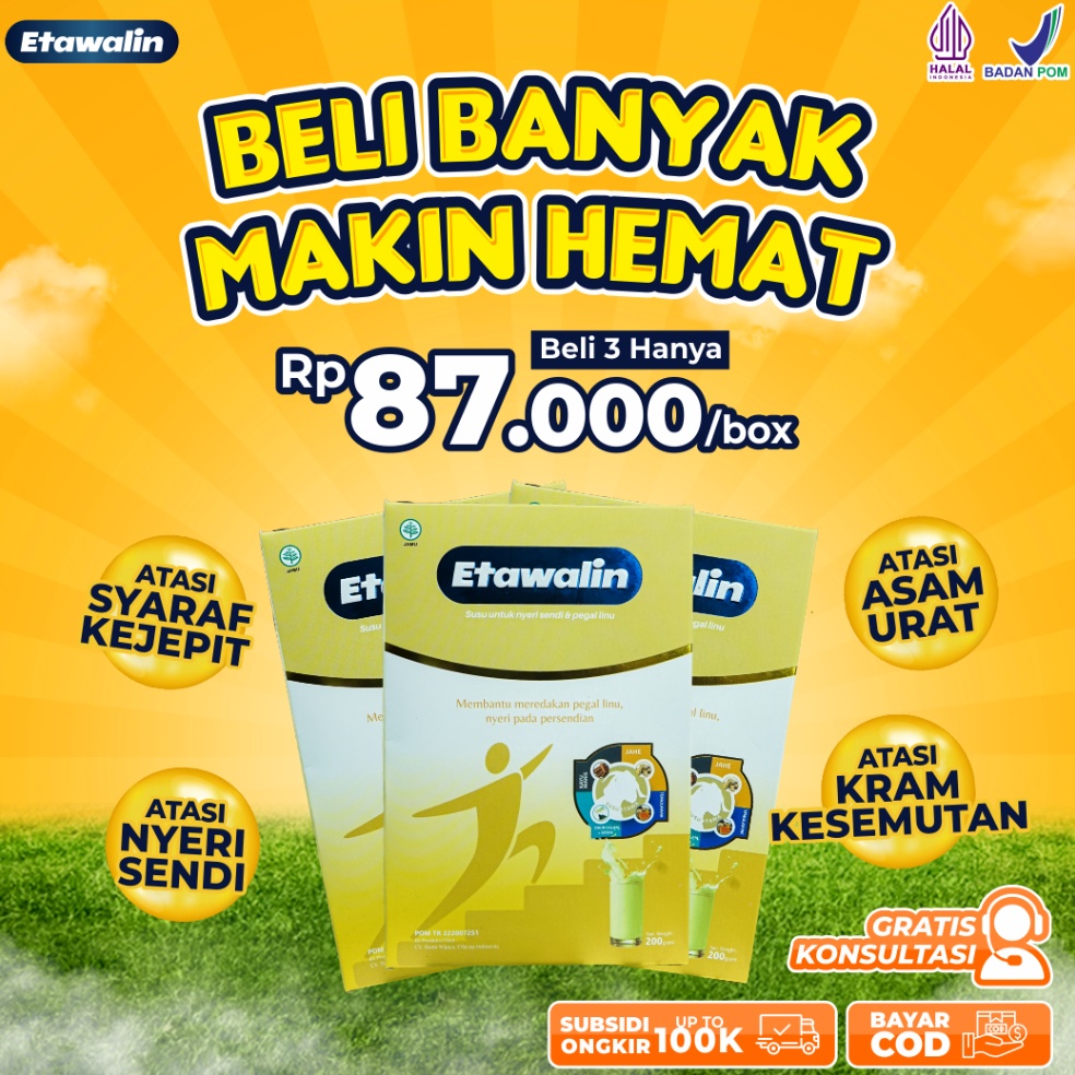 

37 Etawalin Paket 3 Box Susu Kambing Etawa Alami Original Bantu Atasi Masalah Tulang dan Persendian Asam Urat Nyeri Otot Rematik Ready ╭(