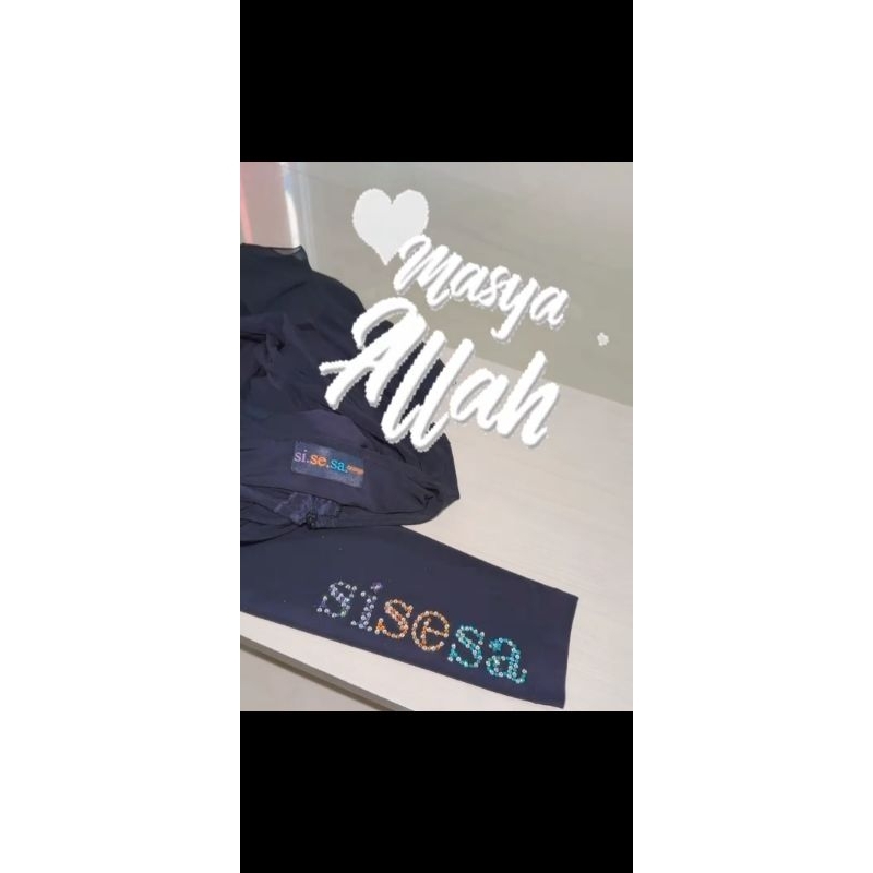 gamis sisesa hitam ready