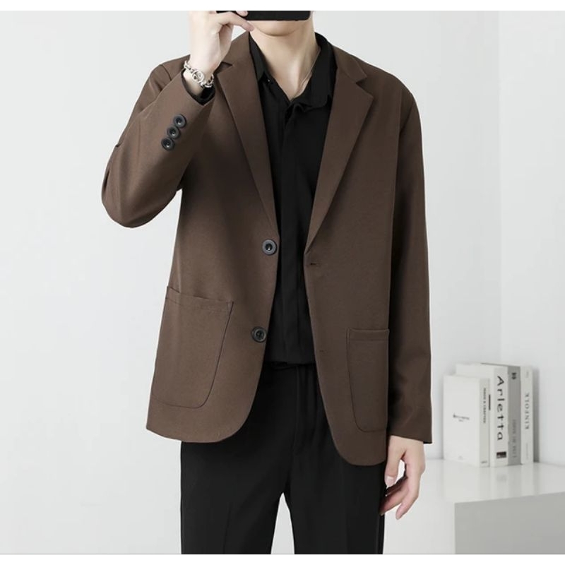 Blazer Pria Casual Full Puring - Jas Blazer Pria Santai