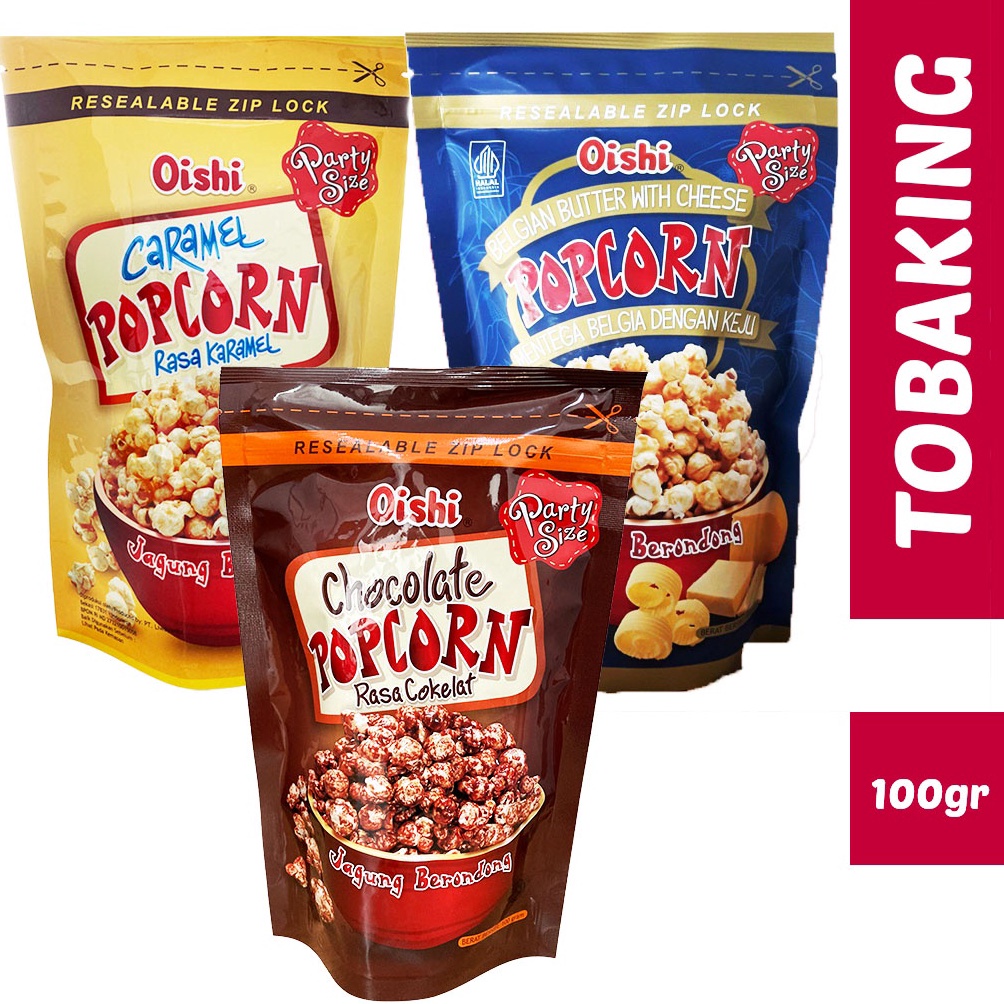 

Bay4r Di T3mpat Oishi Popcorn Caramel Coklat Camilan Snack Jagung Pop Corn 100gr