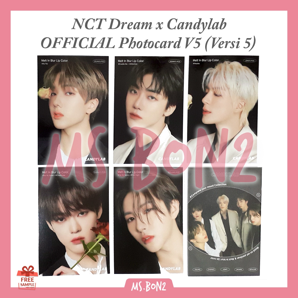 OFFICIAL NCT Dream x Candylab 5.0 Postcard V5 Versi 5 Photocard Postcard PC Photo Card Post Renjun J