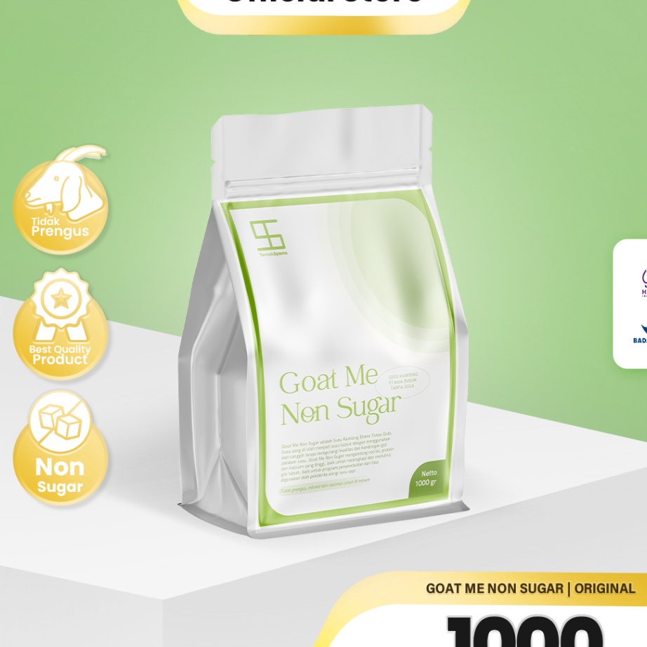 

WGHL8841 Terlaku.../ Ternak Syams - Goat Me Non Sugar Susu Kambing Etawa Bubuk Tanpa Gula 1000 gram 1 Kilogram Ternak Syams Etawa Goat Milk Powder Non Sugar asli original natural etawaku platinum SR12 premium