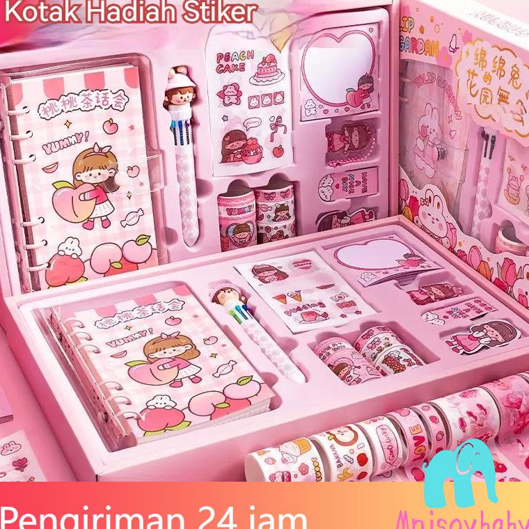 

【COD】Stiker Lucu 1 Set Box Tema Kartun Stiker Label untuk Buku Pegangan Diary Dekorasi DIY Stiker Spiral Elegan Bahan Buku Notebook