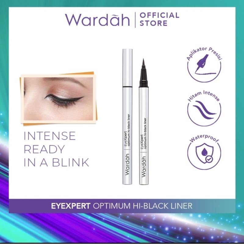 Wardah EyeXpert Optimun Hi Black Liner | Wardah Eyeliner Spidol Waterproof