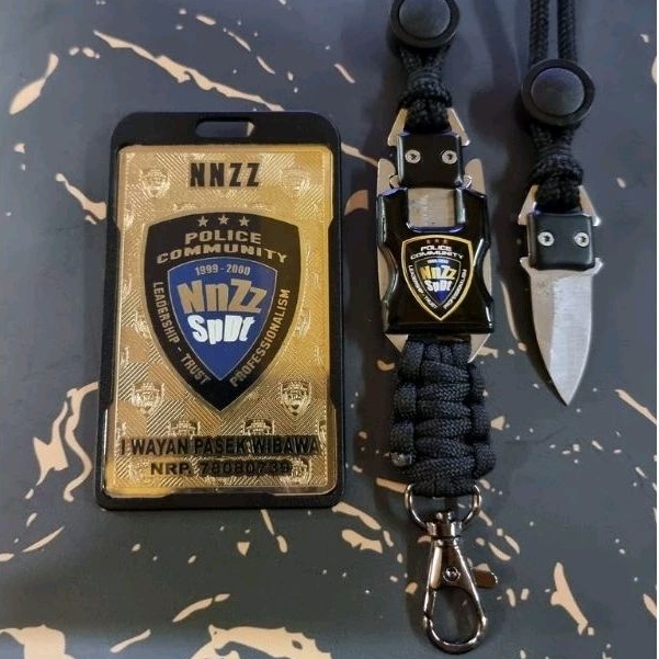 

Lencana id NNZZ SPDT full set lanyard dan cover