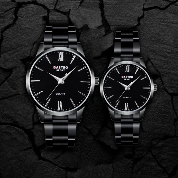 ↔✢❅ Jam Tangan Cauple Gastro Rantai Besi