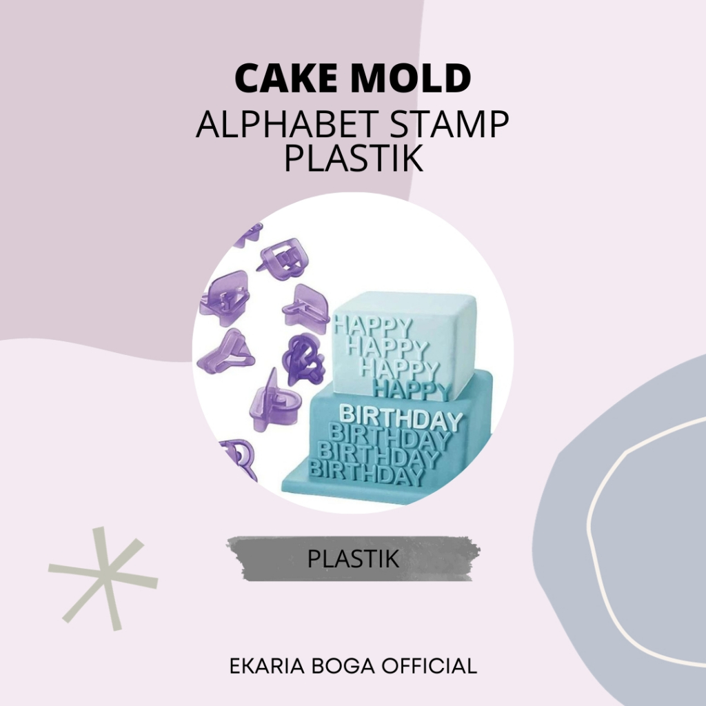 CAKE MOLD | CETAKAN KUE | STEMPEL KUE PLASTIK | ALPHABET STAMP PLASTIK