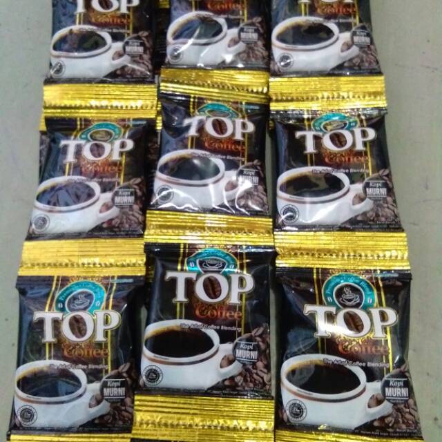 

Kopi Top Cottee Kopi Hitam siap saji 1 RENCENG ISI 10