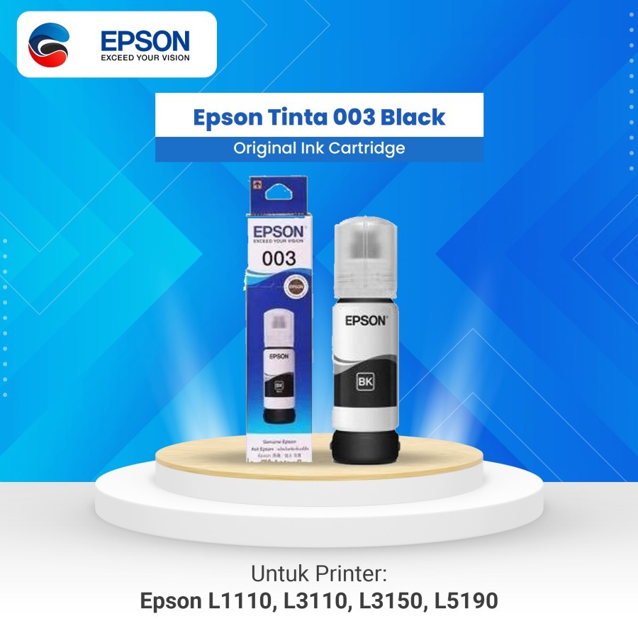 Epson Tinta 003 Black - Hitam Original