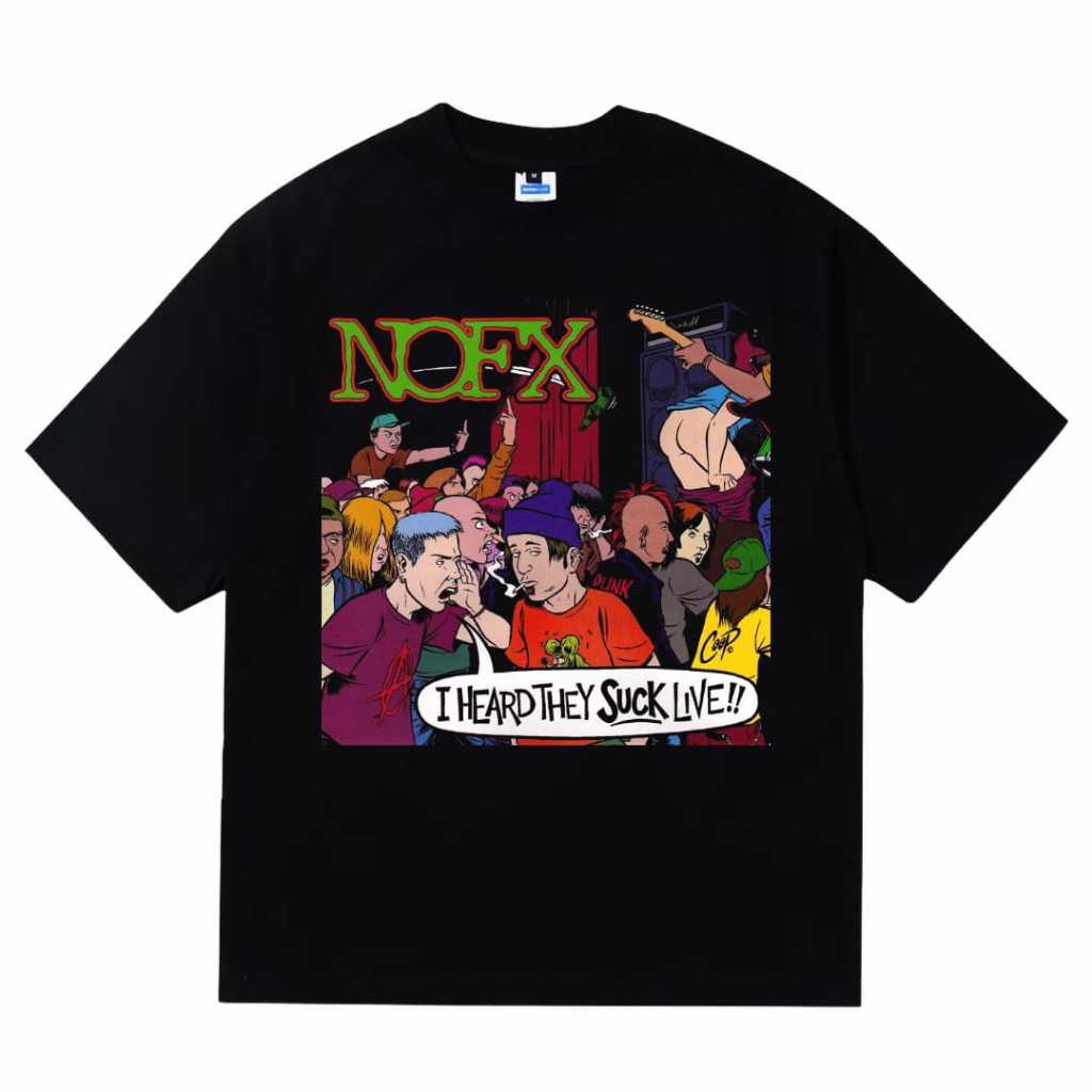 Nebula Tshirt Vintage Nofx Kaos lengan pendek Hitam