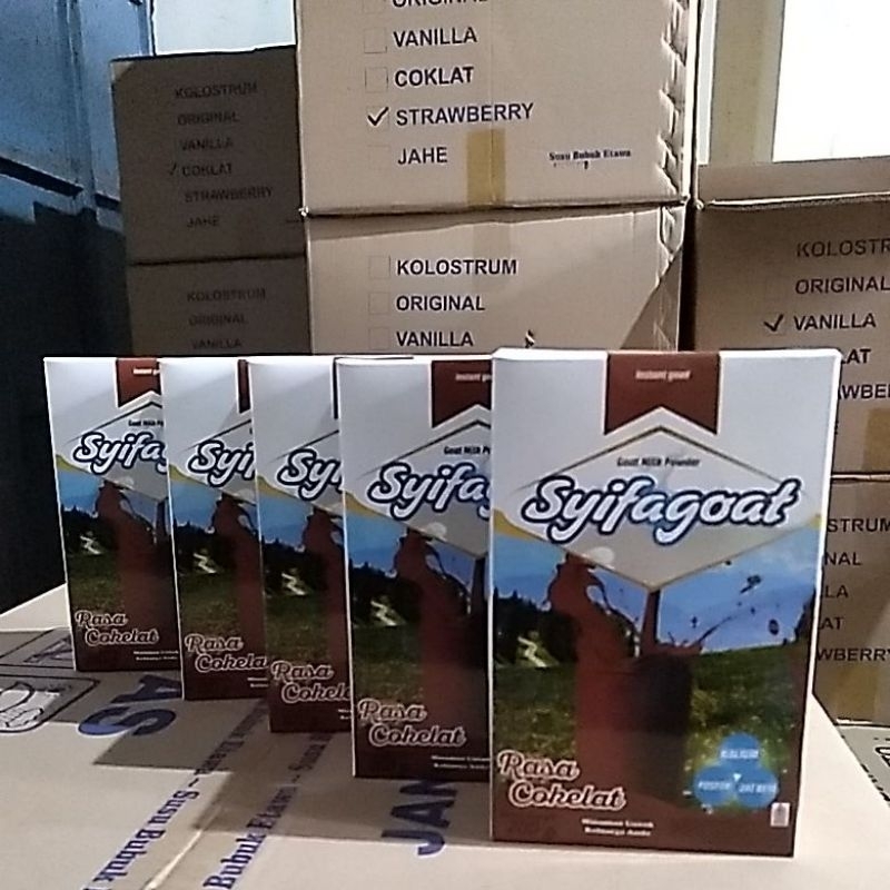 

Paket hemat 5 box susu etawa syifagoat rasa coklat