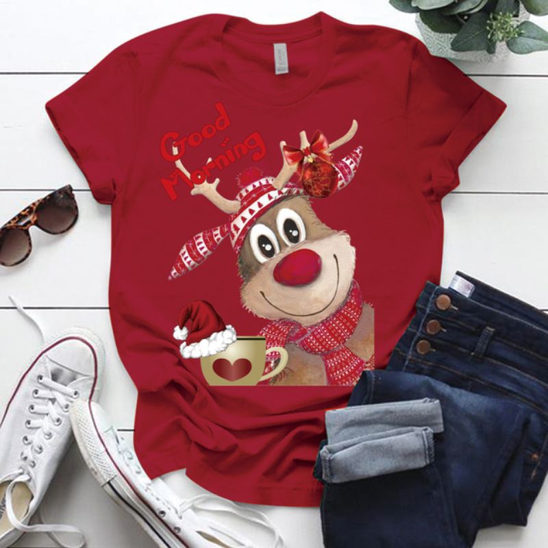 Kaos Natal Wanita Anak Dewasa Couple Keluarga Baju Kaos Natal 2023 Dewasa Murah Baju Natal Anak Pere