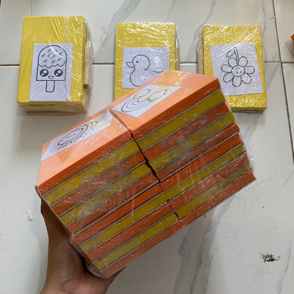 (20PCS)  Alat Peraga Pendidikan Alat mencocok anak paud tk bantalan uk 10x15 + jarum, alat mainan ed