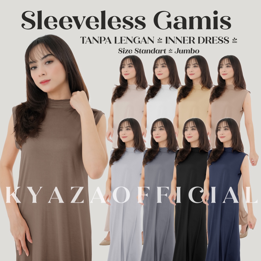 Manset Dress Tanpa Lengan, Manset Sleeveless Gamis, Inner Manset Tanpa Lengan Dress, Manset Dress Ra