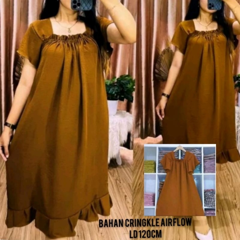 Fuji Dress Daster Crinkle Airflow/ Daster Crinkle Airflow / Dress Crinkle / Daster Crinkle Airflow /