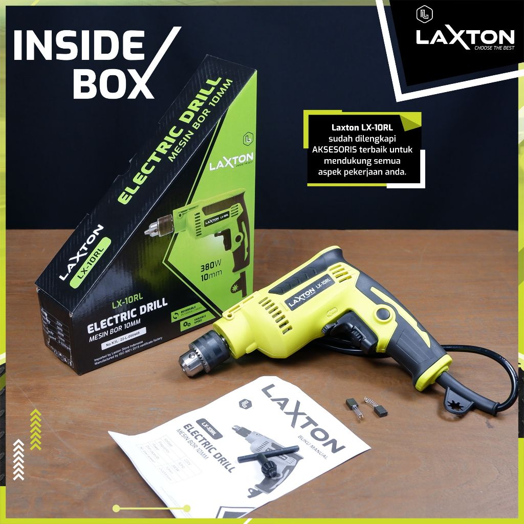 laxton mesin bor listrik tangan 10mm bolak balik Murah banget Lx-10rl