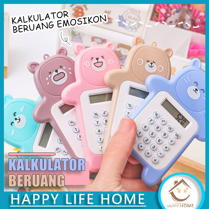 

8 Digit Mini Portable Kalkulator Beruang Tombol Karet Kalkulator Sekolah /Stationary Warna Warni