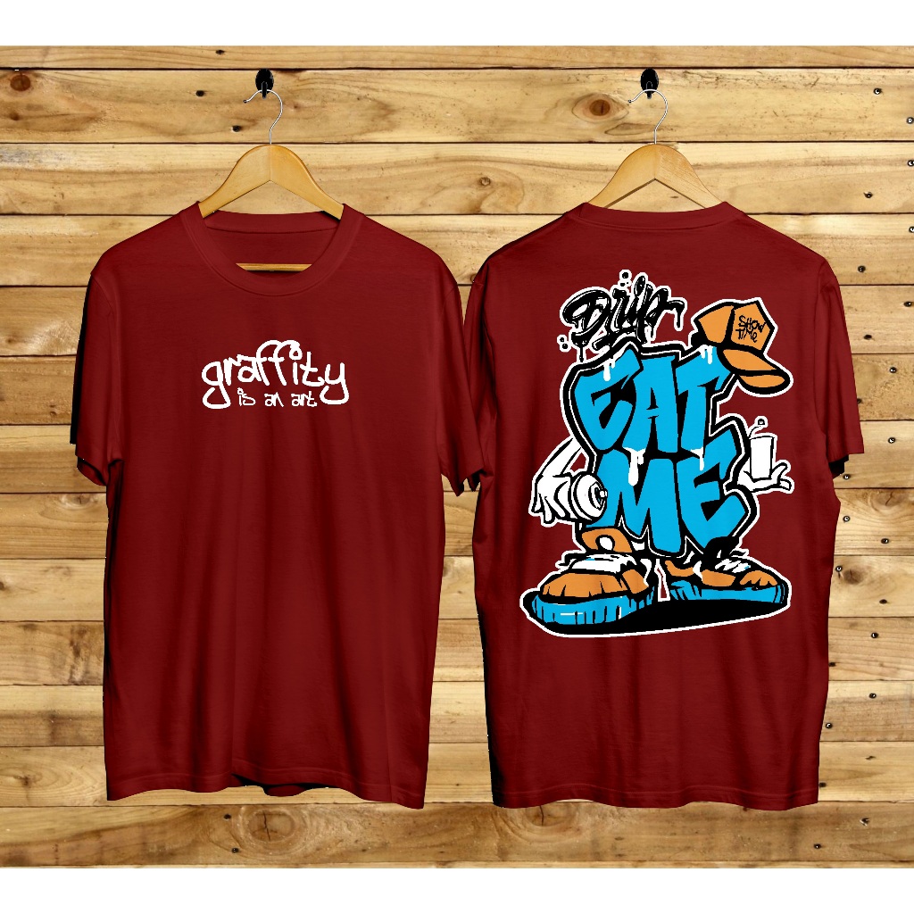 yailaw distro kaos t-shirt /kaos EAT ME HIJAU ARMY/kaos kata-kata/kaos rapper/kaos oblong/kaos lenga