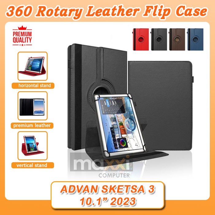 Advan Sketsa 3 Tablet 10 Inch 10.1 2023 Rotating Rotate Casing Flipcase Flipcover Case Cover Sarung 