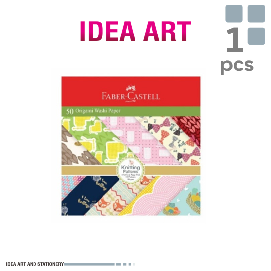 

Kertas Origami Washi Paper 15x15 cm Knitting Pattern Faber Castell