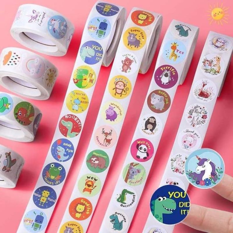 stiker gulung karakter
