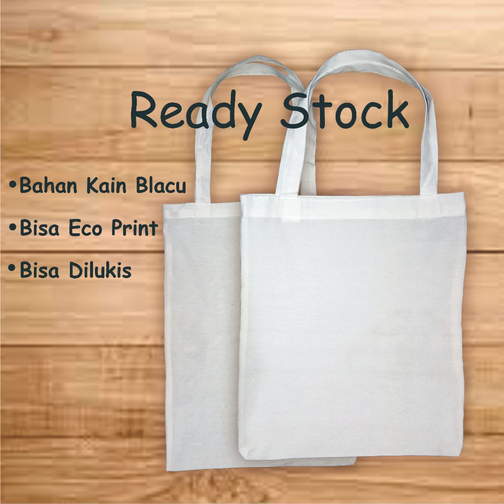 

Totebag Tas Blacu Putih Polos Ready Stock Bisa Dipakai Untuk Eco Print