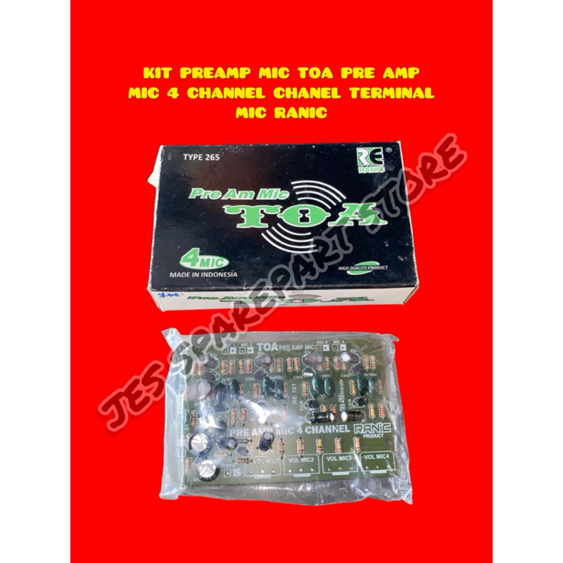 KIT PREAMP MIC TOA PRE AMP MIC 4 CHANNEL CHANEL TERMINAL MIC RANIC