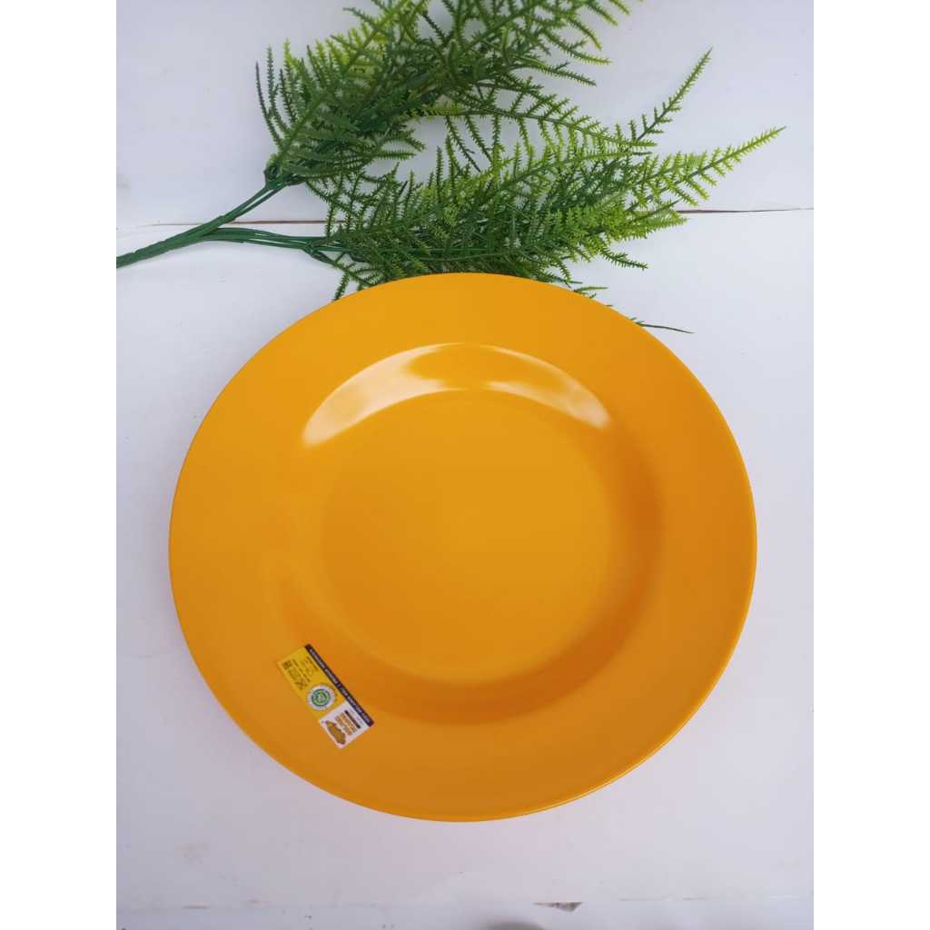 Piring Makan P0109 Kuning Piring Melamin 9 Inch Golden Dragon