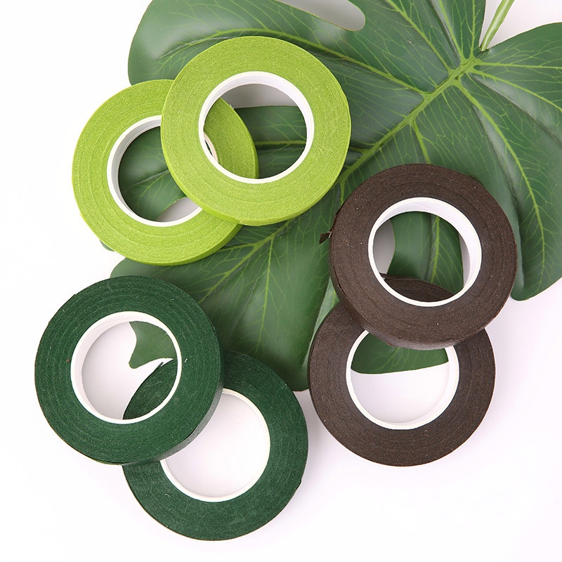 

GREEN LEAF STEM FLOWER HANDCRAFT DIY PAPER ART TAPE — SELOTIP KERTAS PRAKARYA SENI TANGKAI DAUN TANAMAN