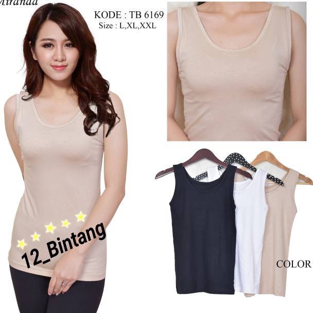 TIPE JN206 Tengtop Miranda Tali Gede/Kaos Dalam wanita