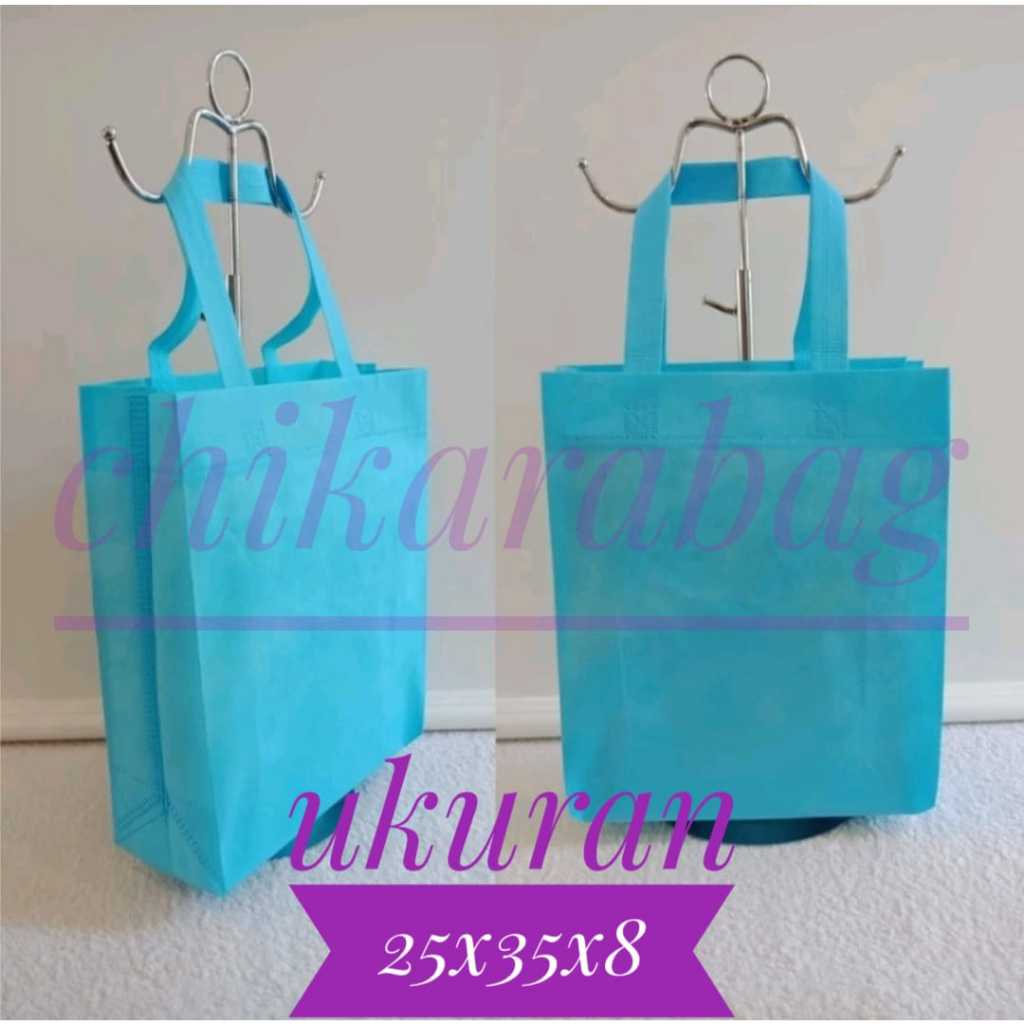 PAKET 240 PCS TAS SOUVENIR SPUNBOND STANDING HANDLE 25 x 35 x 8