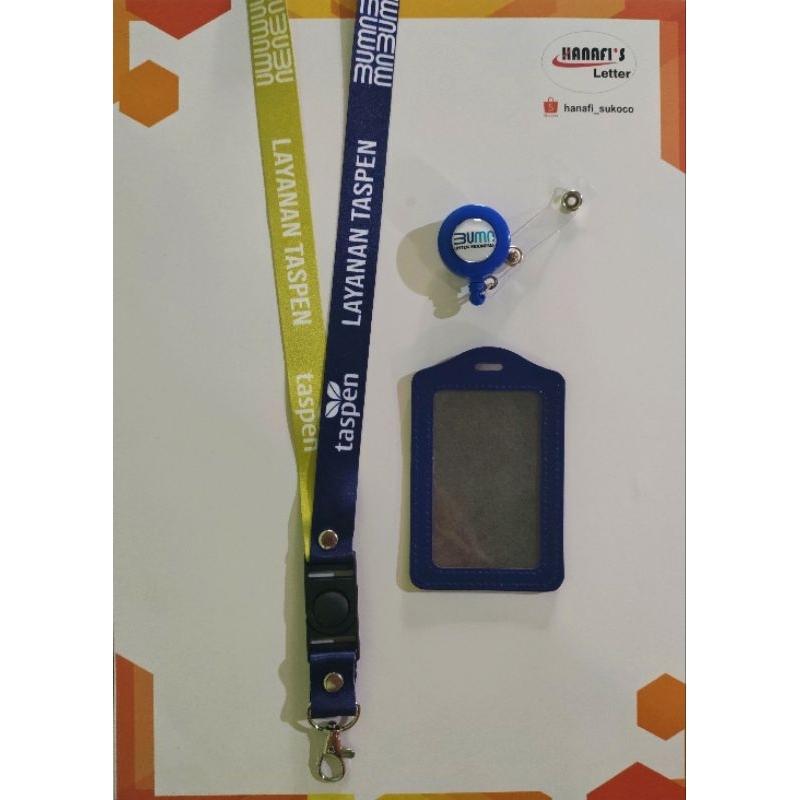 

Tali id card Taspen BUMN lanyard printing satuan READY STOK layanan taspen