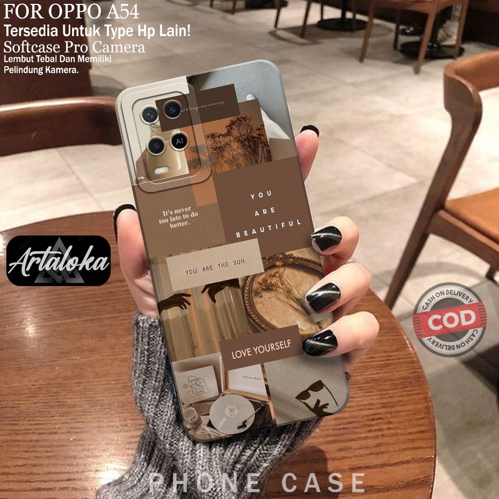 Softcase Hp Oppo A54 Fashion Case Aesthetic Case Oppo A54 Silikon TPU Pro Camera Casing Oppo A54 Cov