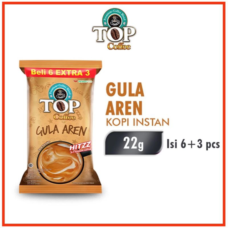

KOPI TOP COFFEE GULA AREN HITZZ 3IN1 ISI 6+3