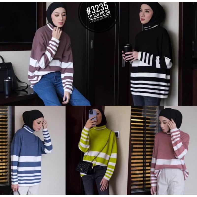 Baju rajut tunik wanita premium model terbaru kekinian