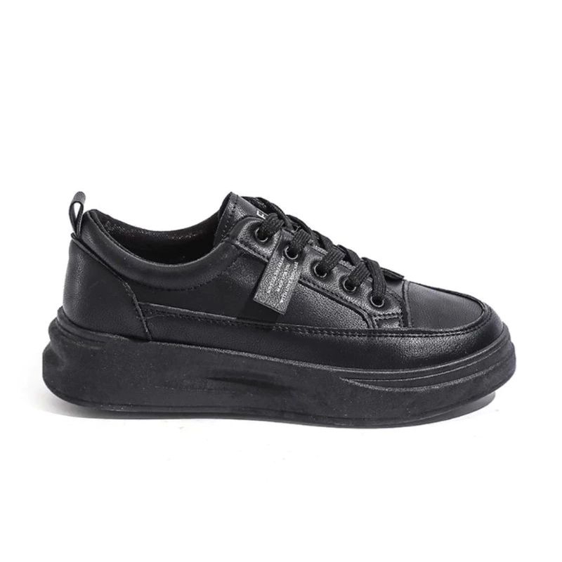 Sepatu Sneaker Olahraga Sport Kets Putih Hitam Wanita model  MK