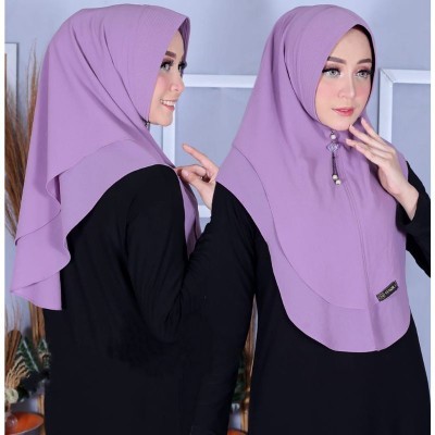 HIJAB INSTAN KHIMAR INSTAN HIJAB KHIMAR OVAL MINI 2 LAYER CERUTY BABYDOLL