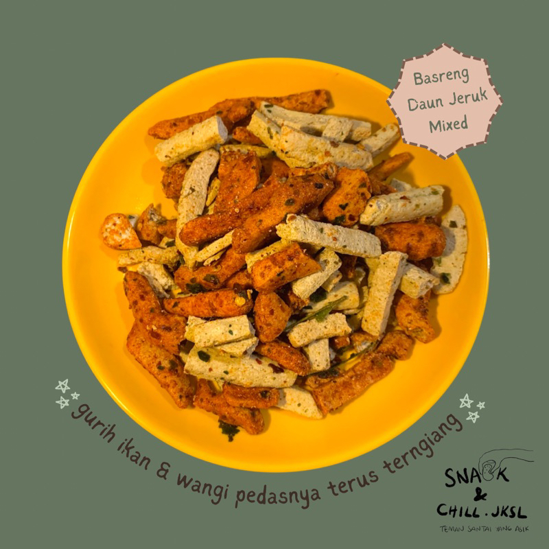 

Basreng Pedas Daun Jeruk Cikruh Bakso Goreng Ikan Tenggiri Basreng Pedas Daun Jeruk Kemasan Toples Ziplock Klip