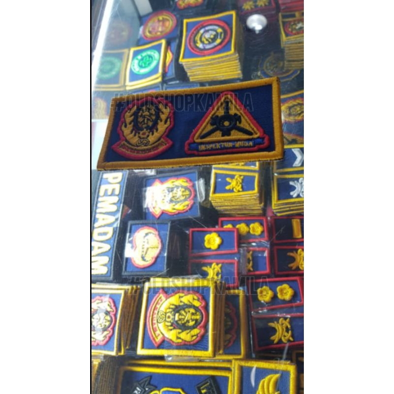 bordir timbul pemadam 1 gabung inspektur muda pemadam damkar PDL Lis kuning
