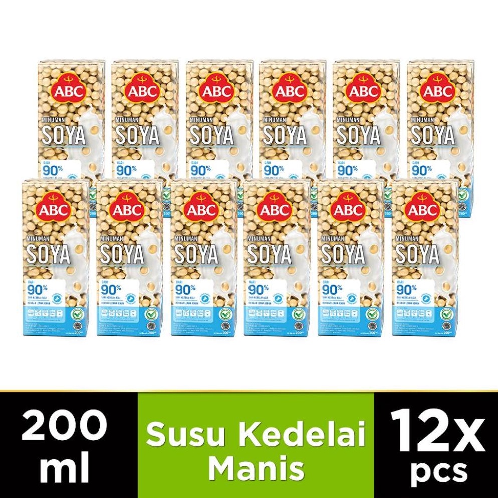 

➙Baru➵ ABC Minuman Sari Kedelai 200 ml - Multipack 12 pcs E90 ✹