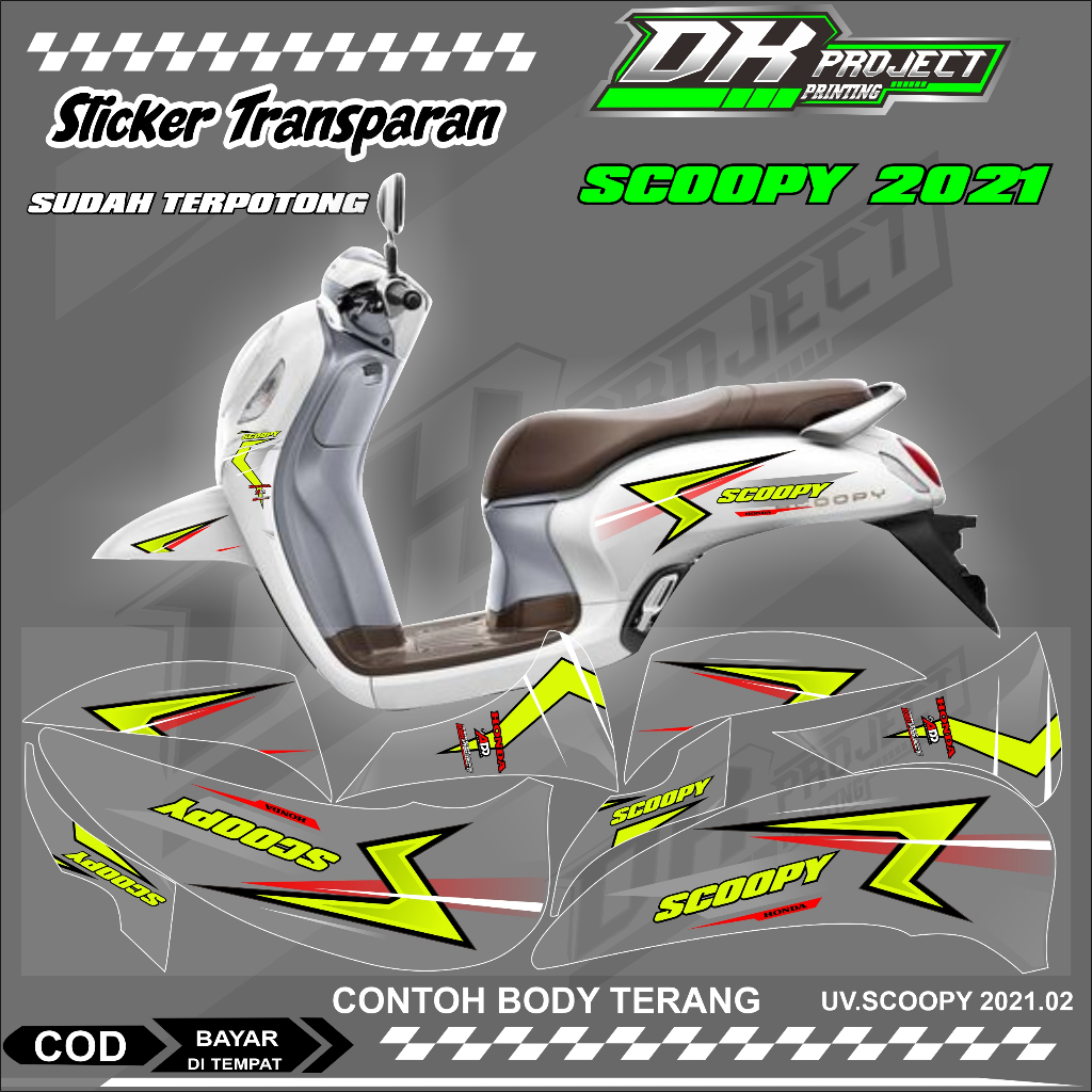 SCOOPY 2021 STIKER UV MOTOR KEREN LIS VARIASI SCOOPY 2021 UV.02