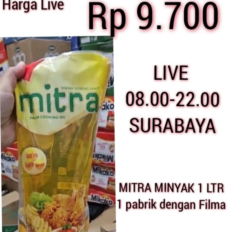 

Best Produk!! Mitra Minyak Goreng 1 Ltr- Sembako Jatim Laris )～