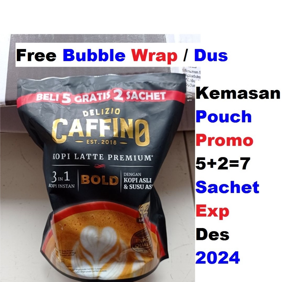 

Kode ZZ562 CAFFINO Cafino Bold isi 7 Sachet 5+2=7 Sachet @30g Baru Kemasan Kopi 3in1