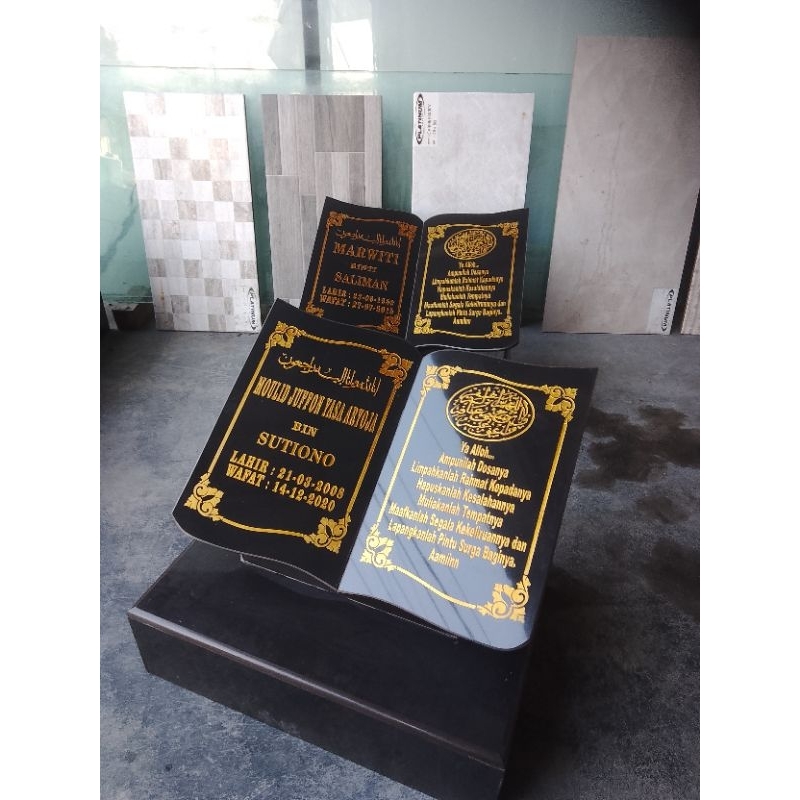 batu nisan grani model buku