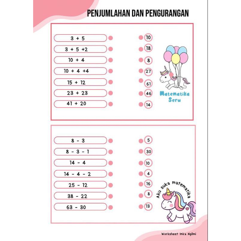 worksheet anak sd